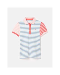 Joules Girls Morgan Polo Shirt Blue Pique