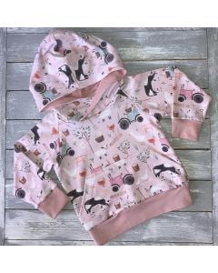 Handmade By Jade Pink Farm Kids Hoodie