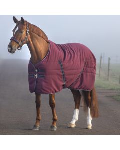 Horseware Rambo 100g Stable Rug Embossed Lining Burgundy/Burgundy/Teal/Navy