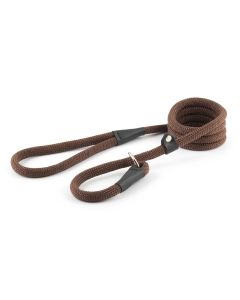 Ancol Heritage Deluxe Rope Slip Dog Lead Brown 
