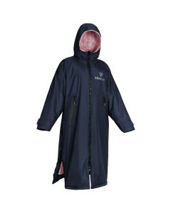 Equidry All Rounder Waterproof Riding Jacket With Fleece Hood Navy/Pale Pink