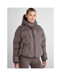 Aztec Diamond Womens Puffer Jacket Fawn