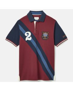 Joules Mens Embellished Polo Top Port