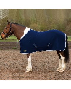 Gallop Equestrian Jersey Cooler Rug Navy/Sky Blue