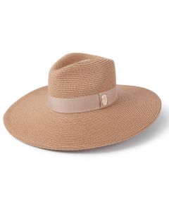 Hicks & Brown Womens Pebmarsh Fedora Hat Champagne