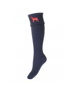 House of Cheviot Lady Buckminster Labrador Socks Navy