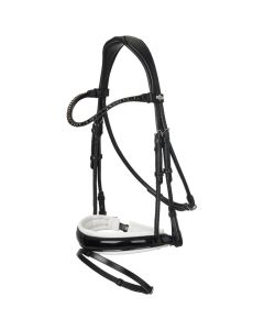 LeMieux Kudos Patent Dressage Bridle Black/White