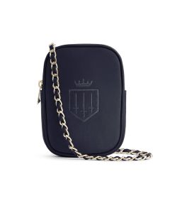 Fairfax & Favor Mini Finsbury Suede Cross-Body Bag Navy