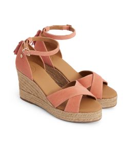 Fairfax & Favor Womens Valencia Wedge Sandals Melon