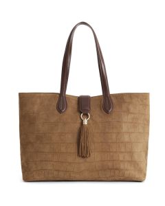 Fairfax & Favor Langham Suede Tote Bag Tan