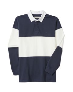 RM Williams Mens Magnus Rugby Shirt Navy/White