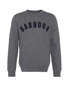 Barbour Mens Prep Logo Crew Jumper Mid Grey Marl