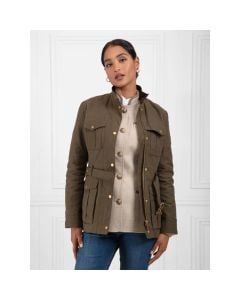 Fairfax & Favor Womens Sadie Safari Wax Jacket Khaki