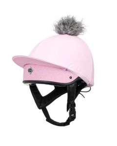 Charles Owen Harlow JS1 Pro Jockey Skull & Hat Silk Pastel Pink