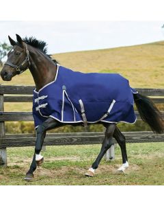 WeatherBeeta ComFiTec Essential Lite Turnout Rug 0g Navy/Silver/Red