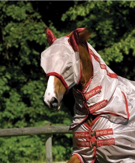 Horseware Amigo Fly Mask Bronze / Red