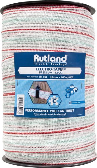 Rutland 40mm Maxi Electro-Tape White