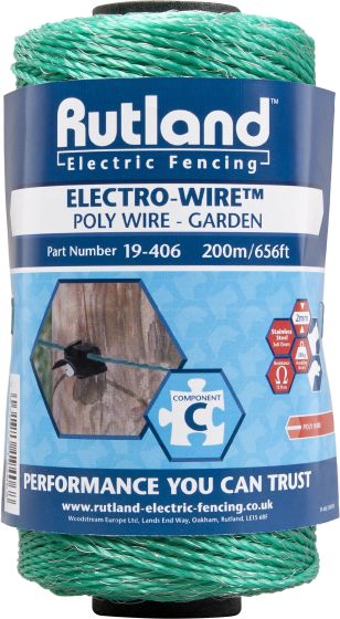 Rutland Electric Fencing Green Electro-Wire