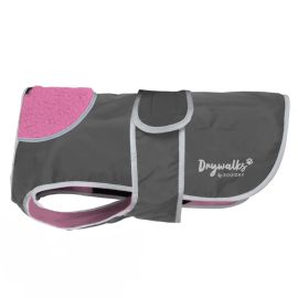 Drywalks Dog Coat Charcoal/Pink