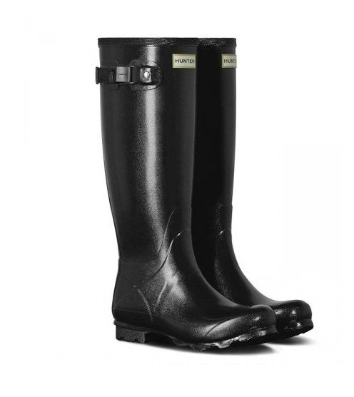 Hunter Womens Norris Field Boot Gloss Black