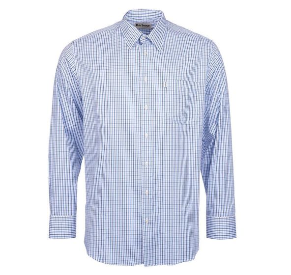 Barbour Mens Cogley Shirt Mid Blue