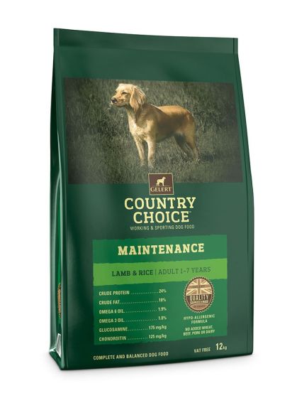 Gelert Country Choice Maintenance Lamb & Rice Dog Food 12kg