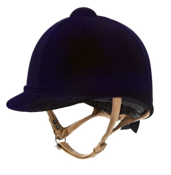 Charles Owen Fian Velvet Riding Hat Navy 