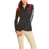 Ariat Ladies Team Sunstopper 1/4 Zip Navy