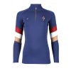 Shires Young Rider Team Aubrion Long Sleeve Base Layer- Navy
