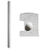 Concrete Fence Post 1-Way Slotted End Post 1.8m (L)