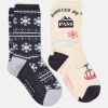 Joules Womens Everyday 2 Pk Socks Ski Cream