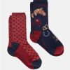 Joules Womens Everyday 2 Pk Socks Navy Horse