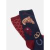 Joules Womens Everyday 2 Pk Socks Navy Horse