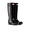 Hunter Womens Original Tall Gloss Wellington Boots Black