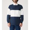 RM Williams Mens Magnus Rugby Shirt Navy/White