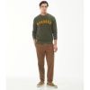 Barbour Mens Prep Logo Crew Jumper Olive
