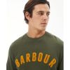 Barbour Mens Prep Logo Crew Jumper Olive
