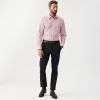 RM Williams Mens Collins Shirt Burgundy/White