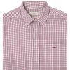 RM Williams Mens Collins Shirt Burgundy/White