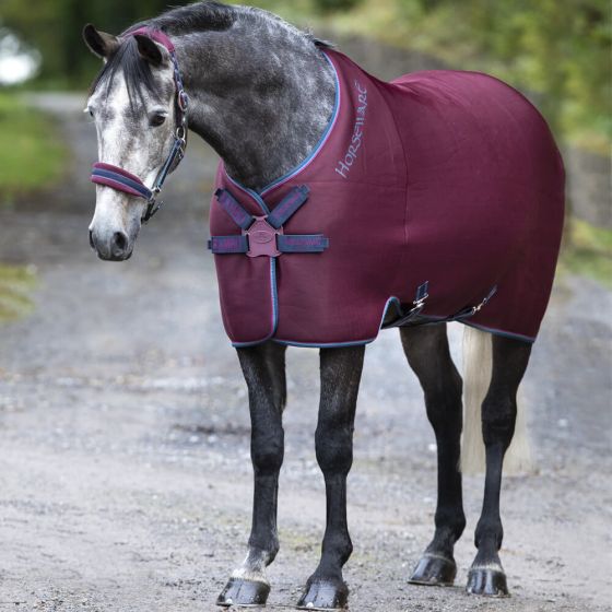 Horseware Rambo Airmax Disc Front Cooler Rug Burgundy/Burgundy/Teal/Navy
