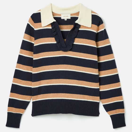 Joules Womens Maddie Stripe Jumper Navy Oat