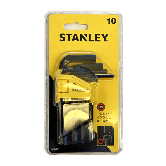 Stanley Hex Key Set 1.5mm - 10mm (10 Pieces)