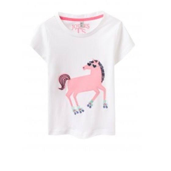 Joules Jnr Maggie Top Bright White Horse