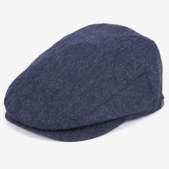 Barbour Mens Barlow Flat Cap Navy