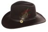 Holland Cooper Ladies Trilby Hat With Feather Cartridge Brooch Brown