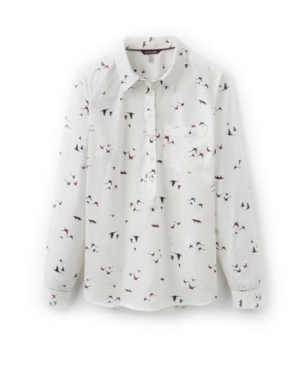 Joules Ladies Charlotte Pop-Over Shirt Fox and Pheasant