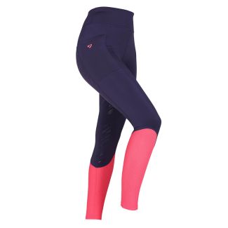 Shires Womens Aubrion Rhythm Mesh Riding Tights Navy
