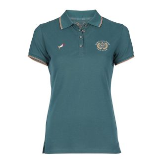 Shires Young Rider Team Aubrion Polo Shirt - Green