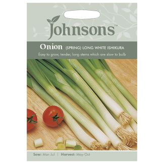 Johnsons Spring Onion Long White Ishikura Seeds
