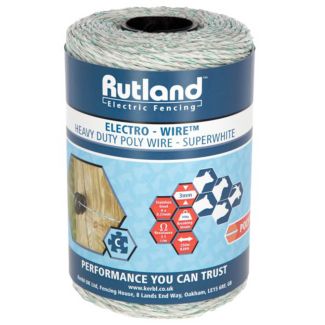 Rutland Essentials Poly Wire White/Yellow 2mm x 500m (Pack of 2)